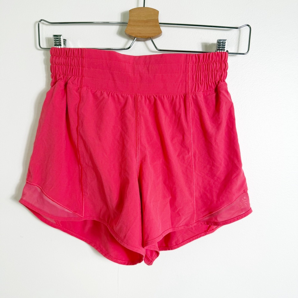 Lululemon Hotty Hot High Rise Short Women 4 Pink 2.5" Lined Running LW7AYXT.02